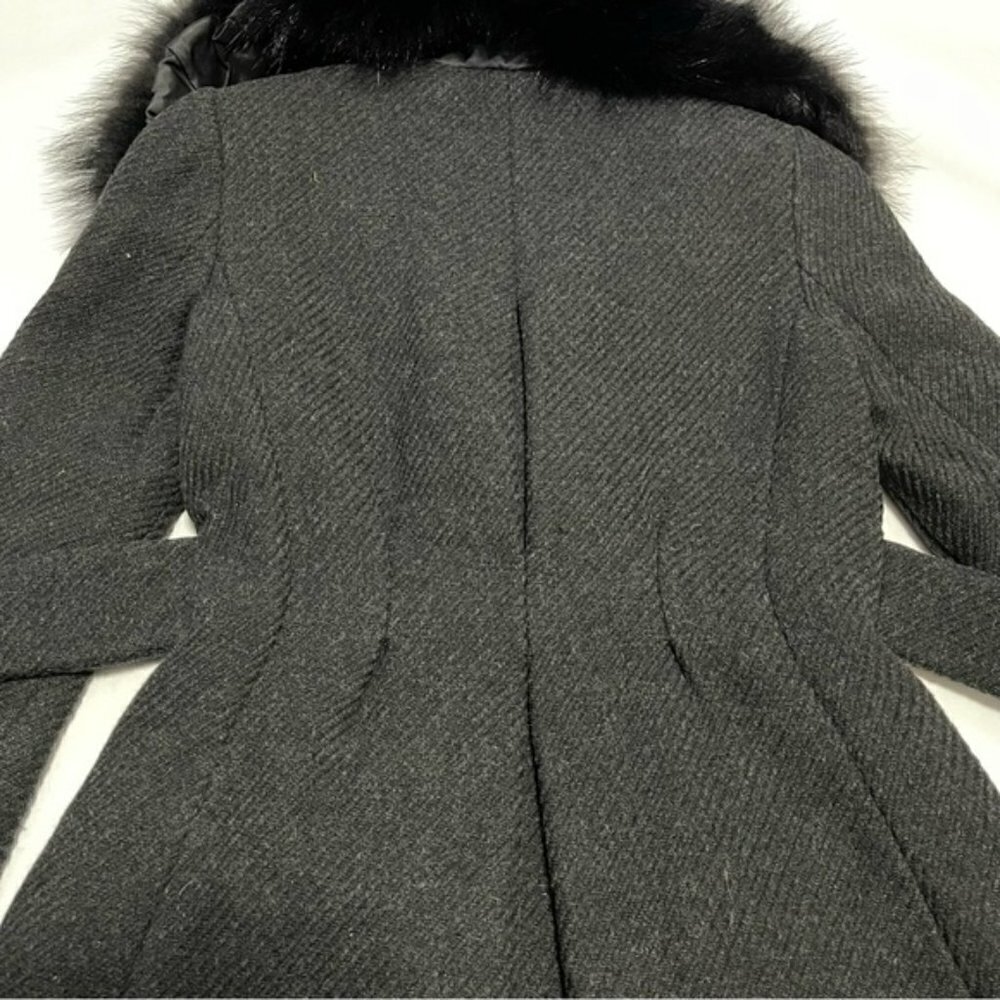 Prada Black Northern Racoon Dyed Fur Pea Coat IT 38/ US 2 - Picture 11 of 15